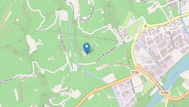 Carte routière d'accès à La Rochette